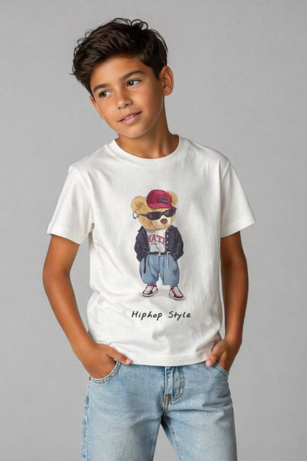 Детска тениска, бял цвят