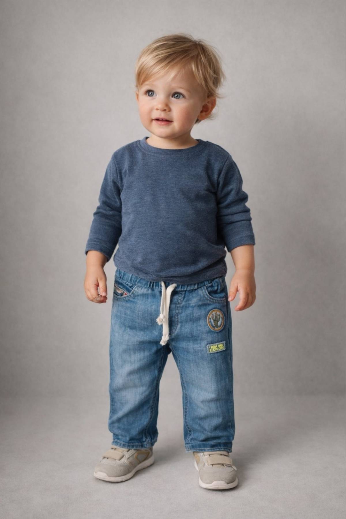 Детски дънки за момче, син цвят