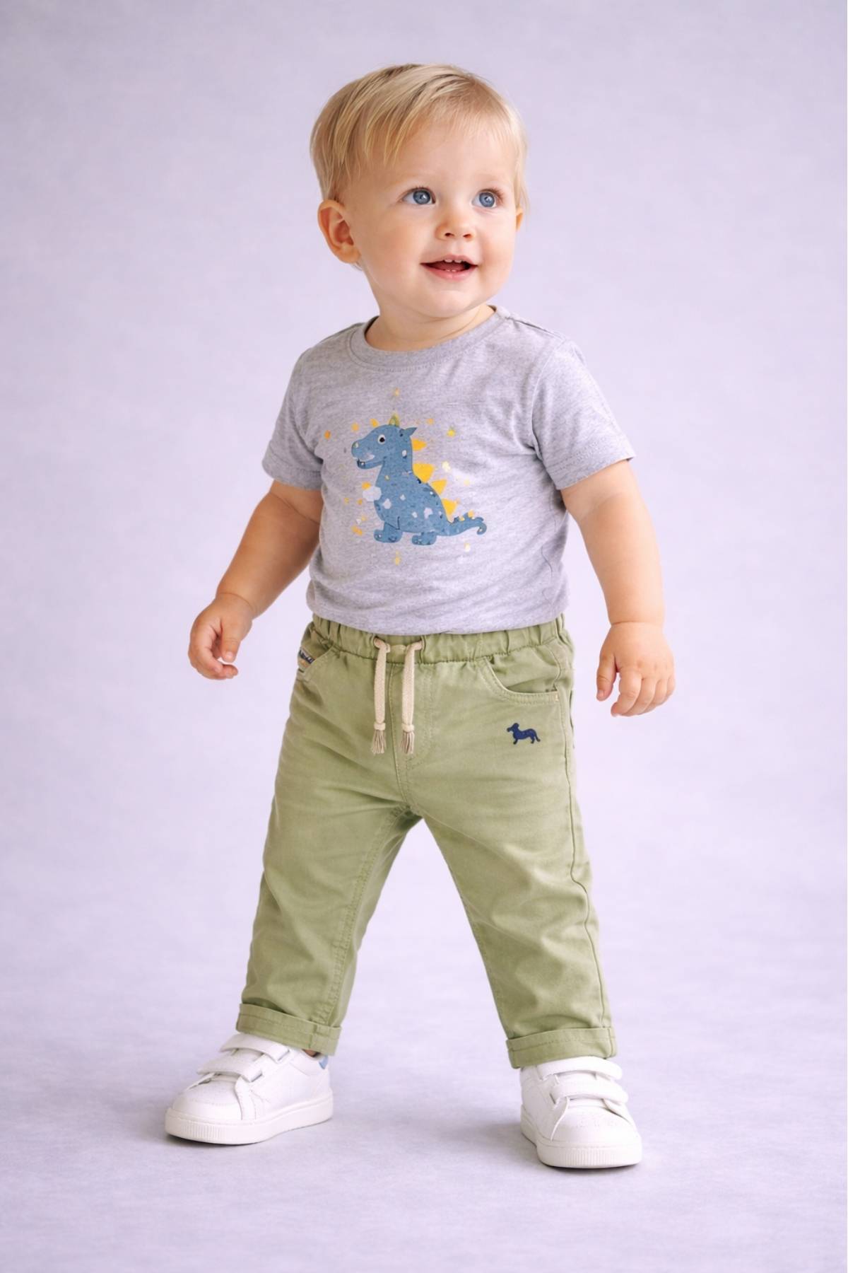 Детски панталон за момче, зелен цвят