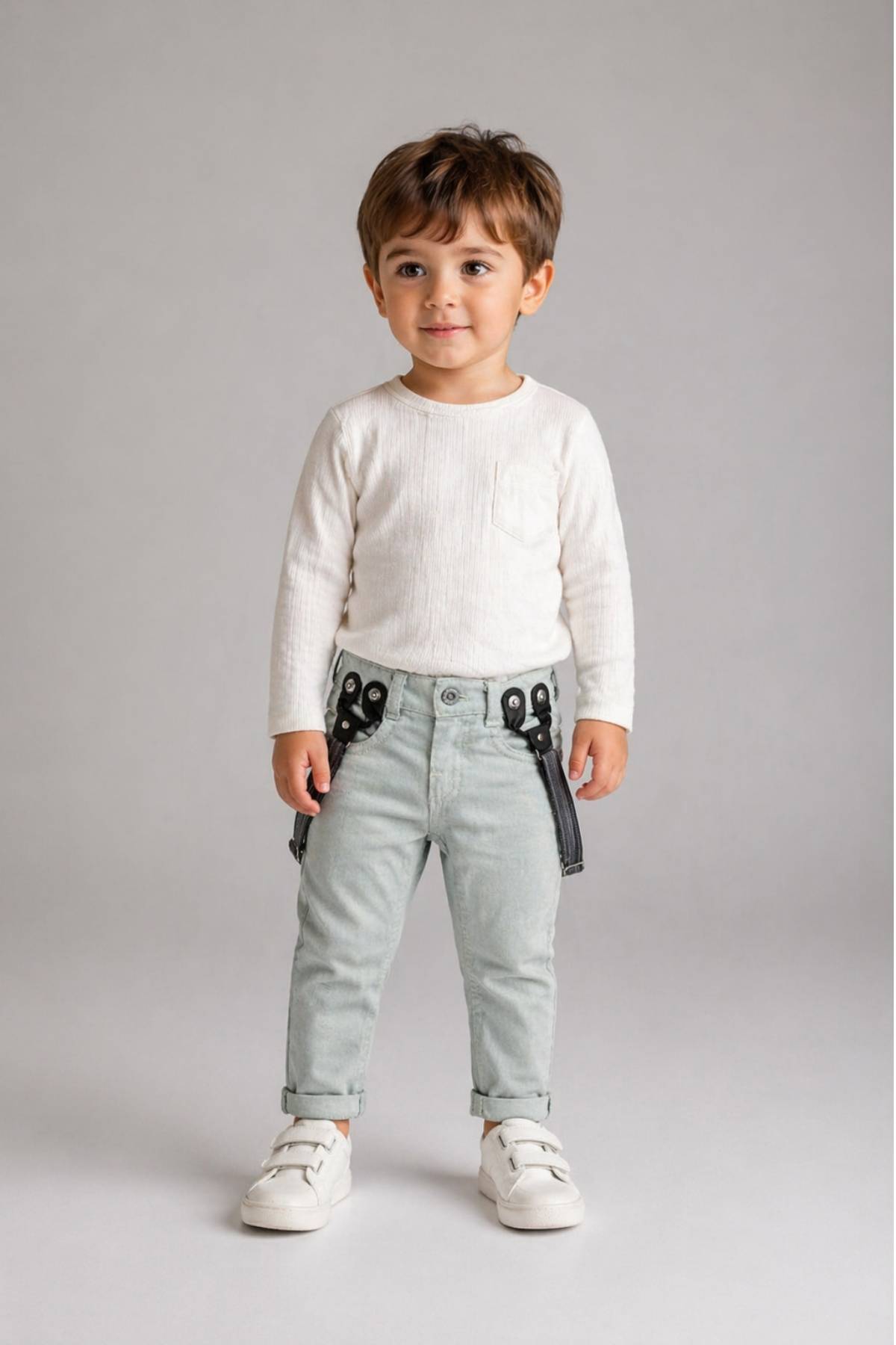 Детски панталон за момче, зелен цвят