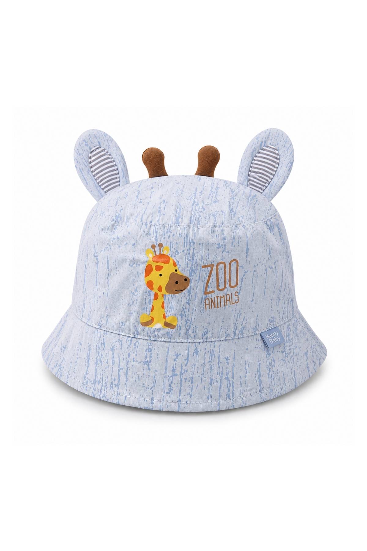 Детска шапка за момче, син цвят