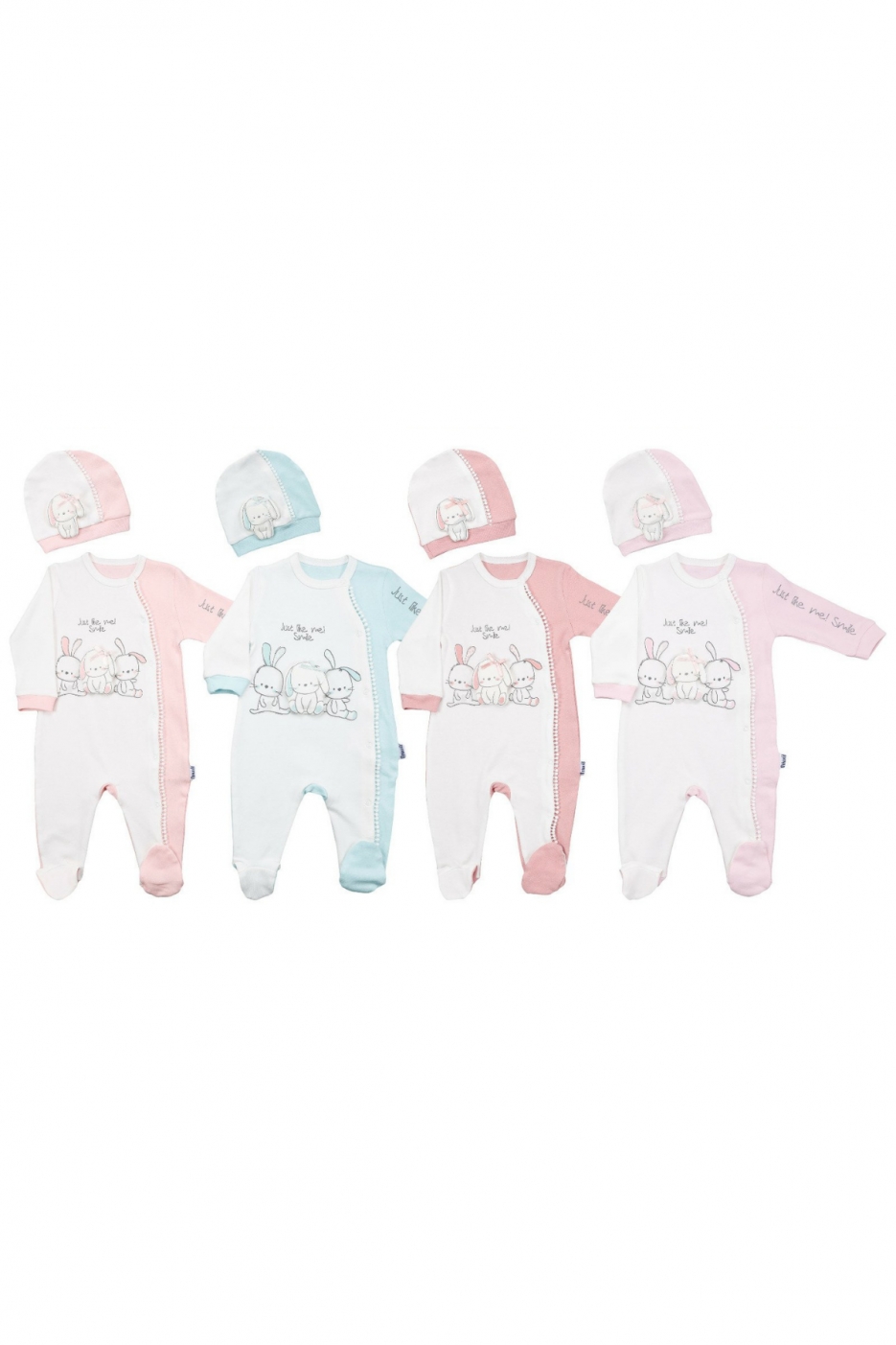 Гащеризон момиче дълъг ръкав с шапка 4 броя