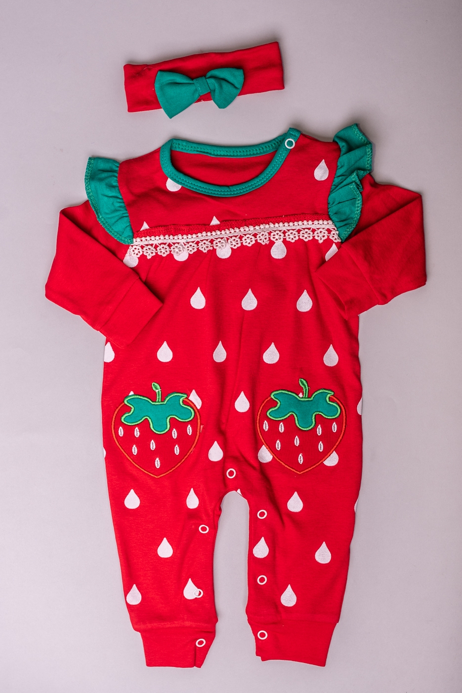 Гащеризон момиче дълъг ръкав с лента