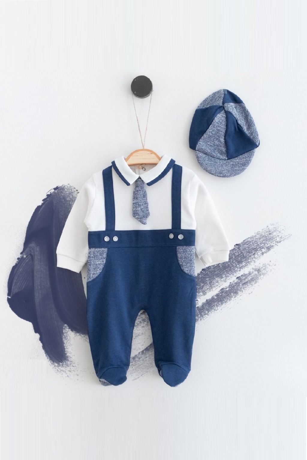 Гащеризон момче дълъг ръкав с шапка