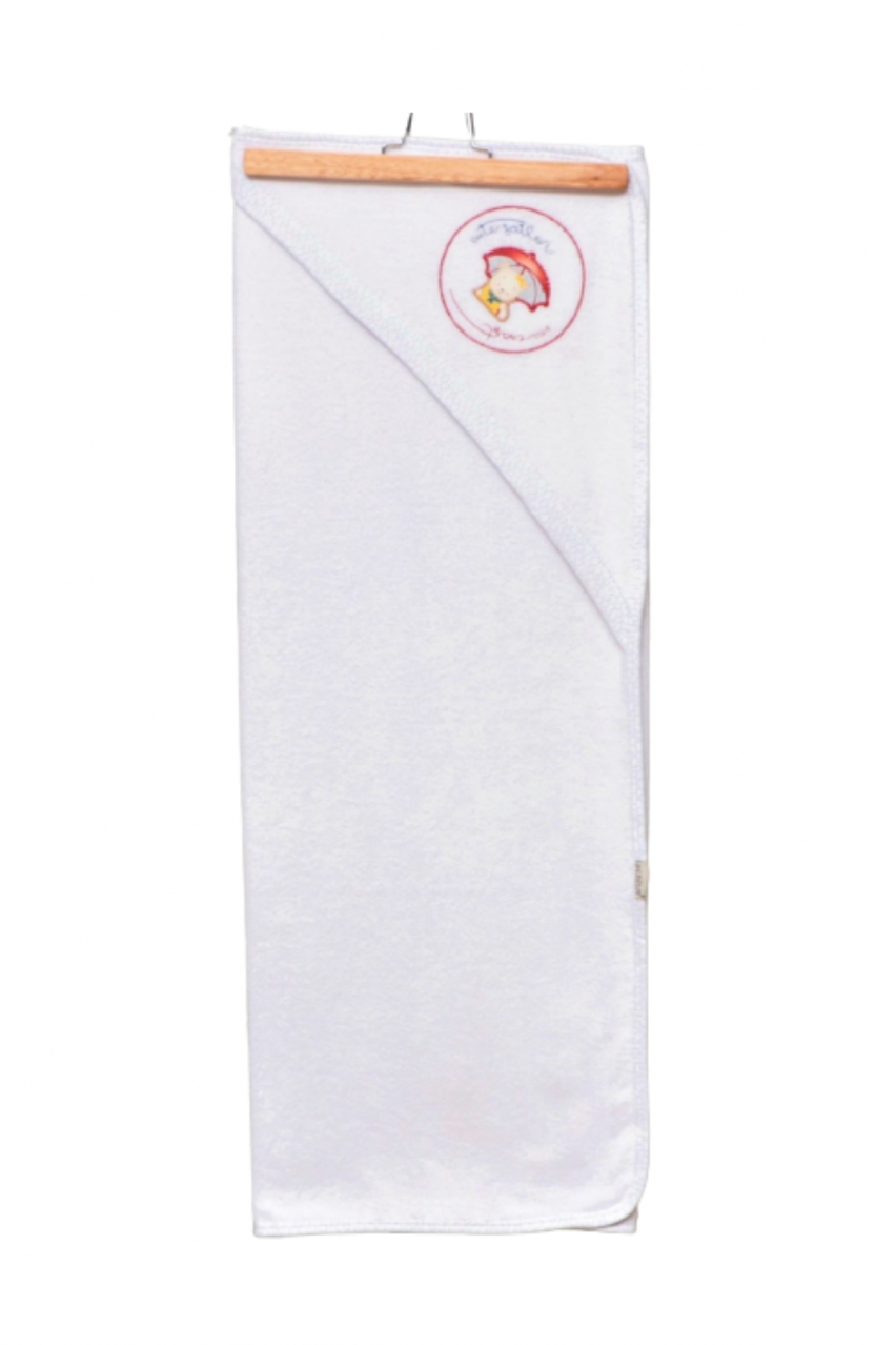 Бебешка хавлия, бял цвят