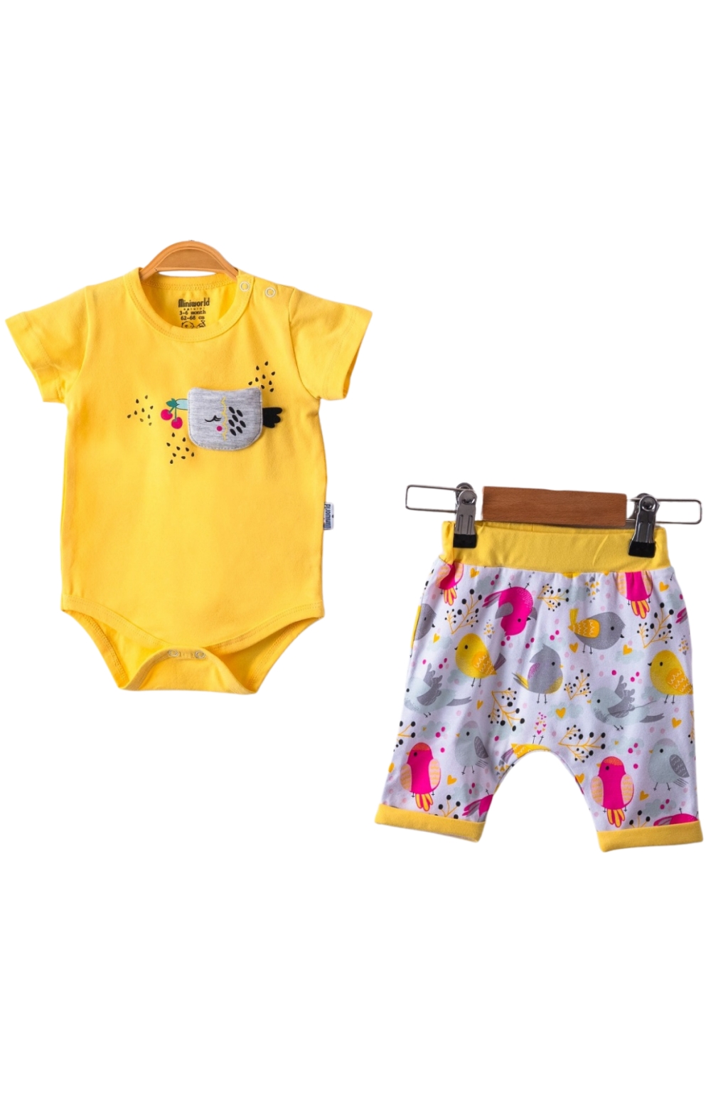 Комплект момиче къс ръкав с животни