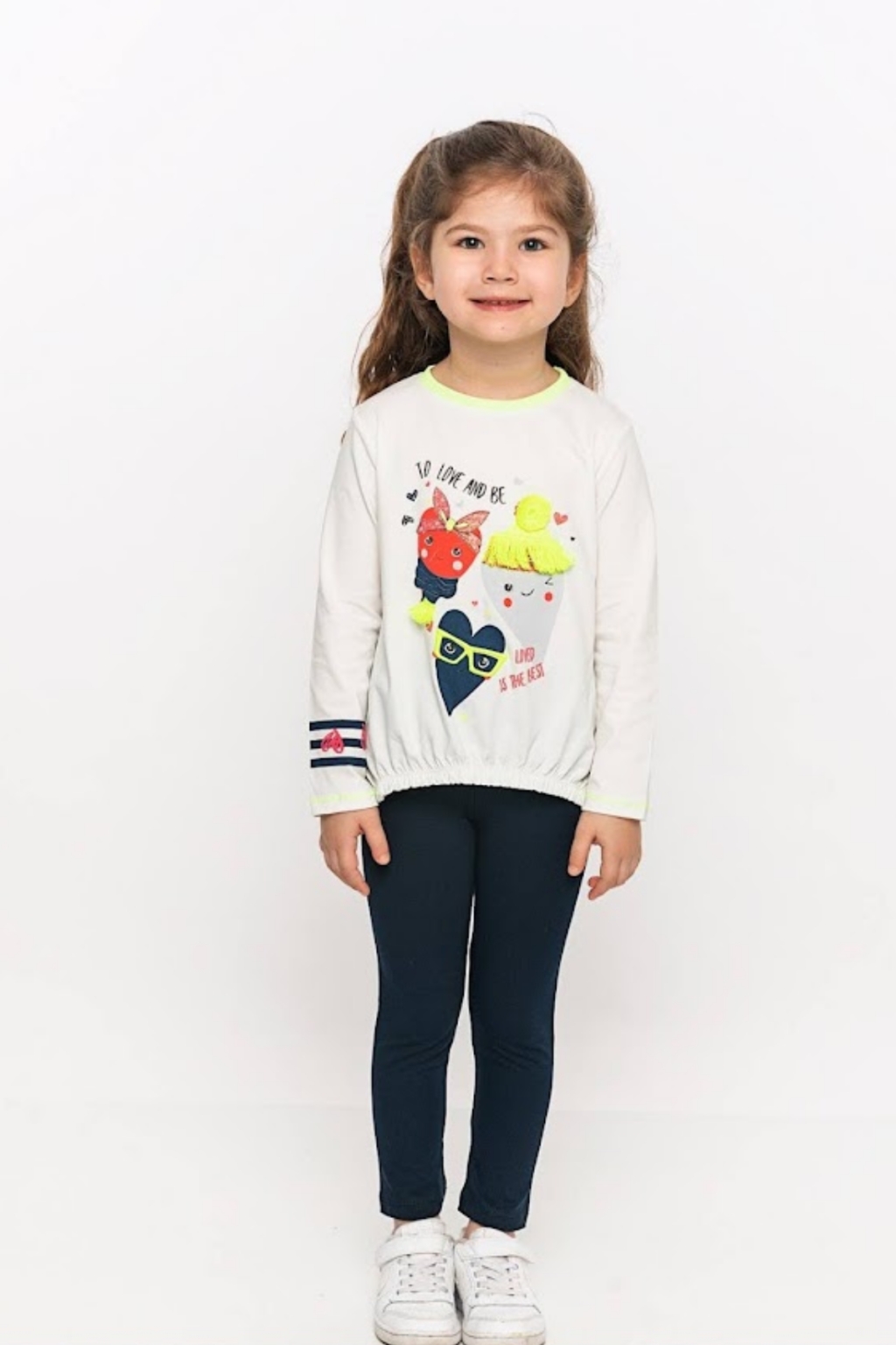 Комплект момиче дълъг ръкав с плодове