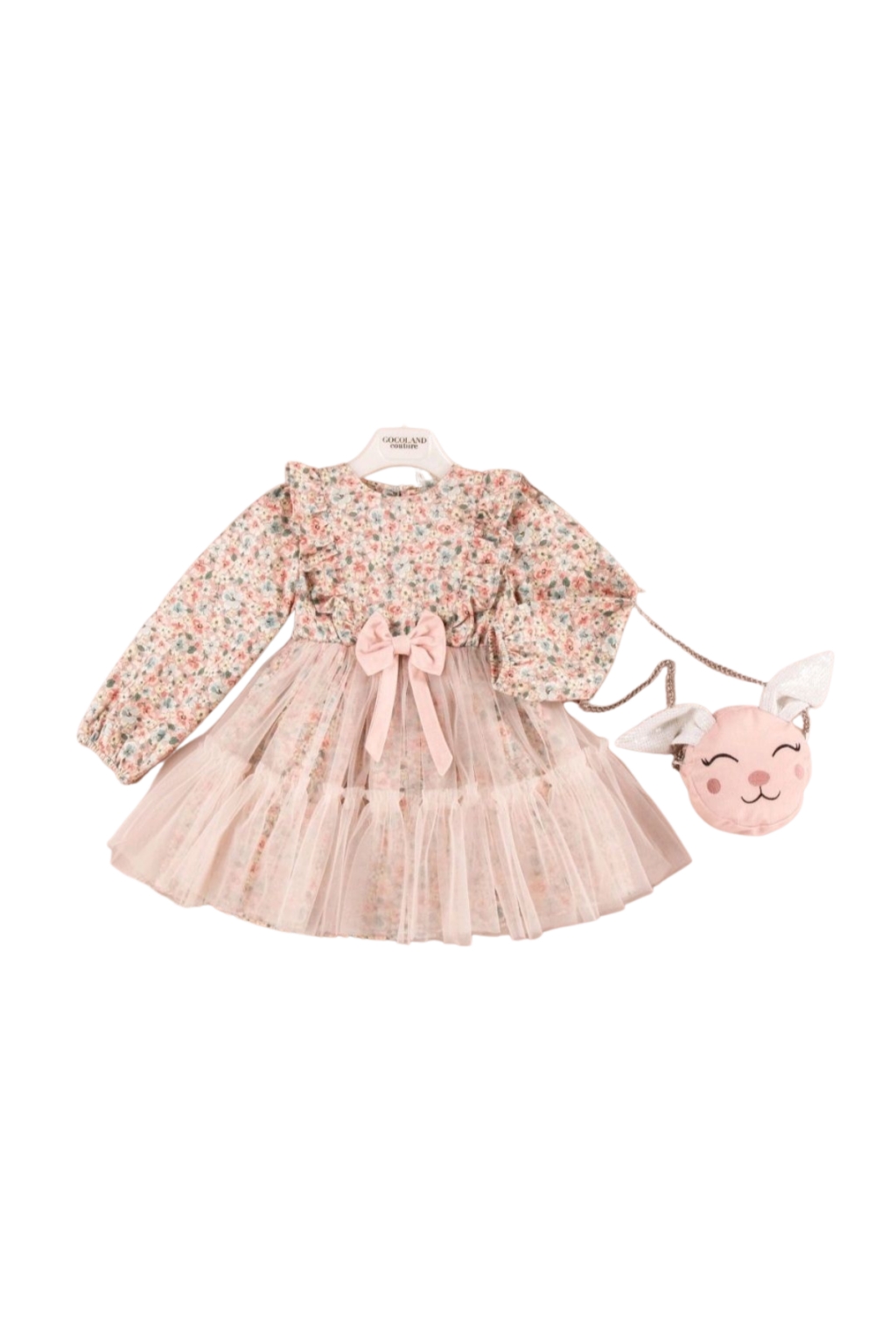 Рокля дълъг ръкав с чантичка