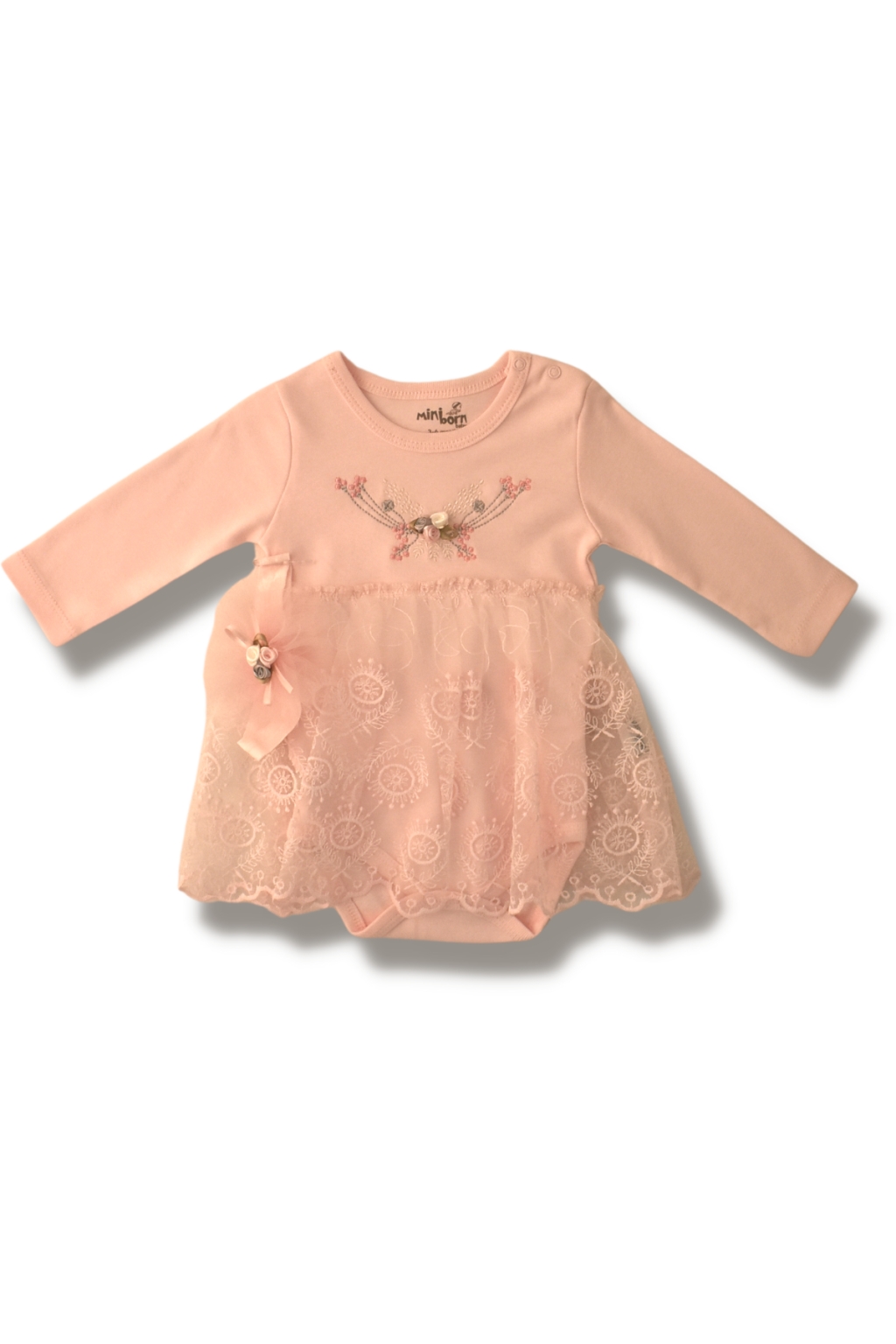 Боди-рокля дълъг ръкав с лента за глава