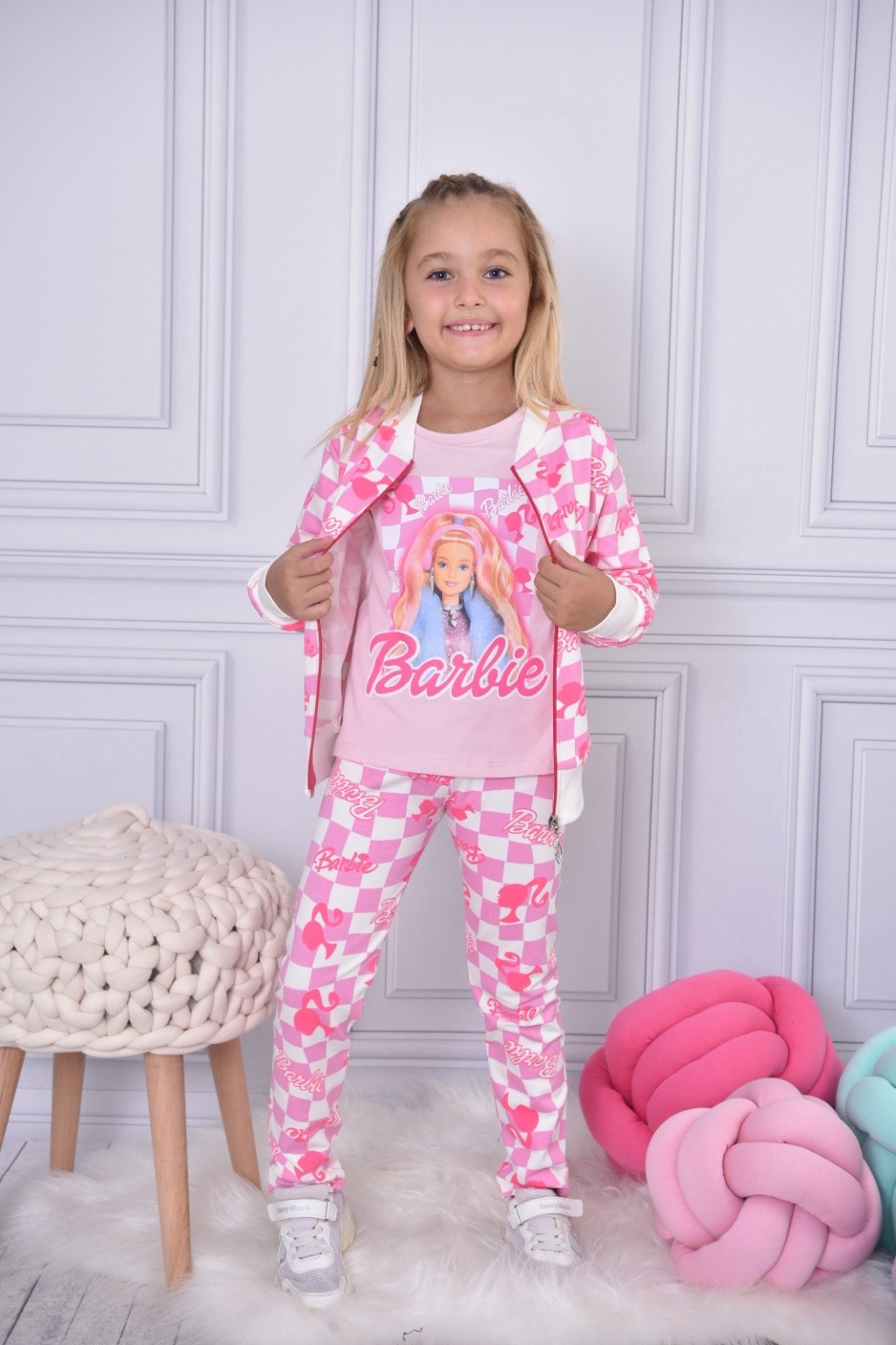 Комплект момиче дълъг ръкав 3 части Barbie