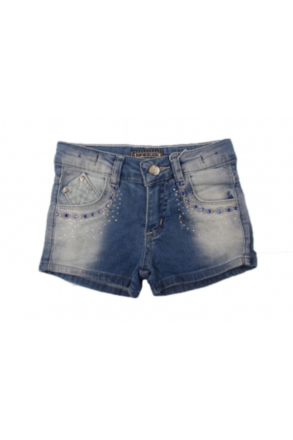 Къси дънкови панталонки с камъчета