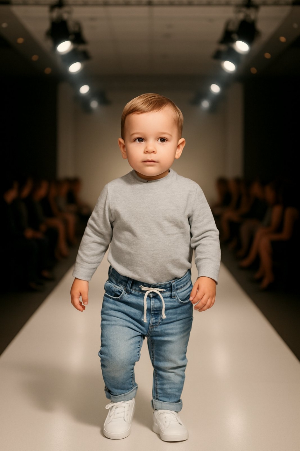  Бебешки дънки за момче, син цвят