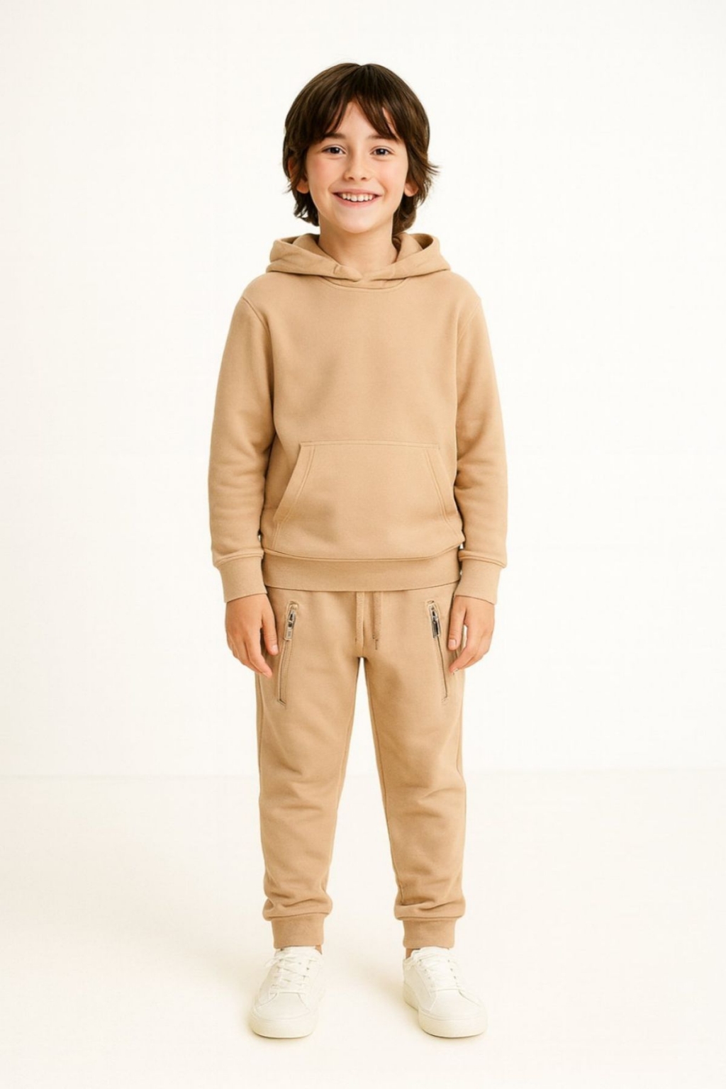 Детска долница за момче, бежов цвят