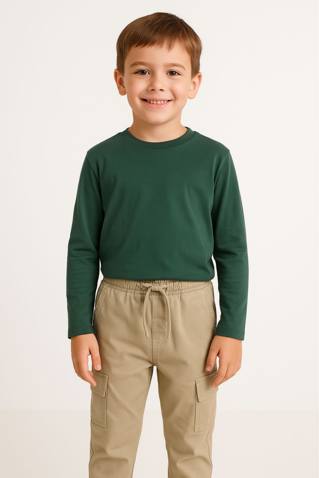 Детски панталон за момче, бежов цвят