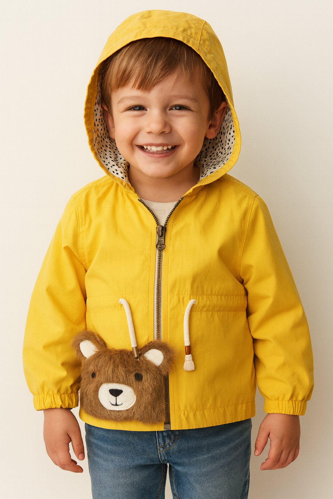 Детско яке момче, жълт цвят