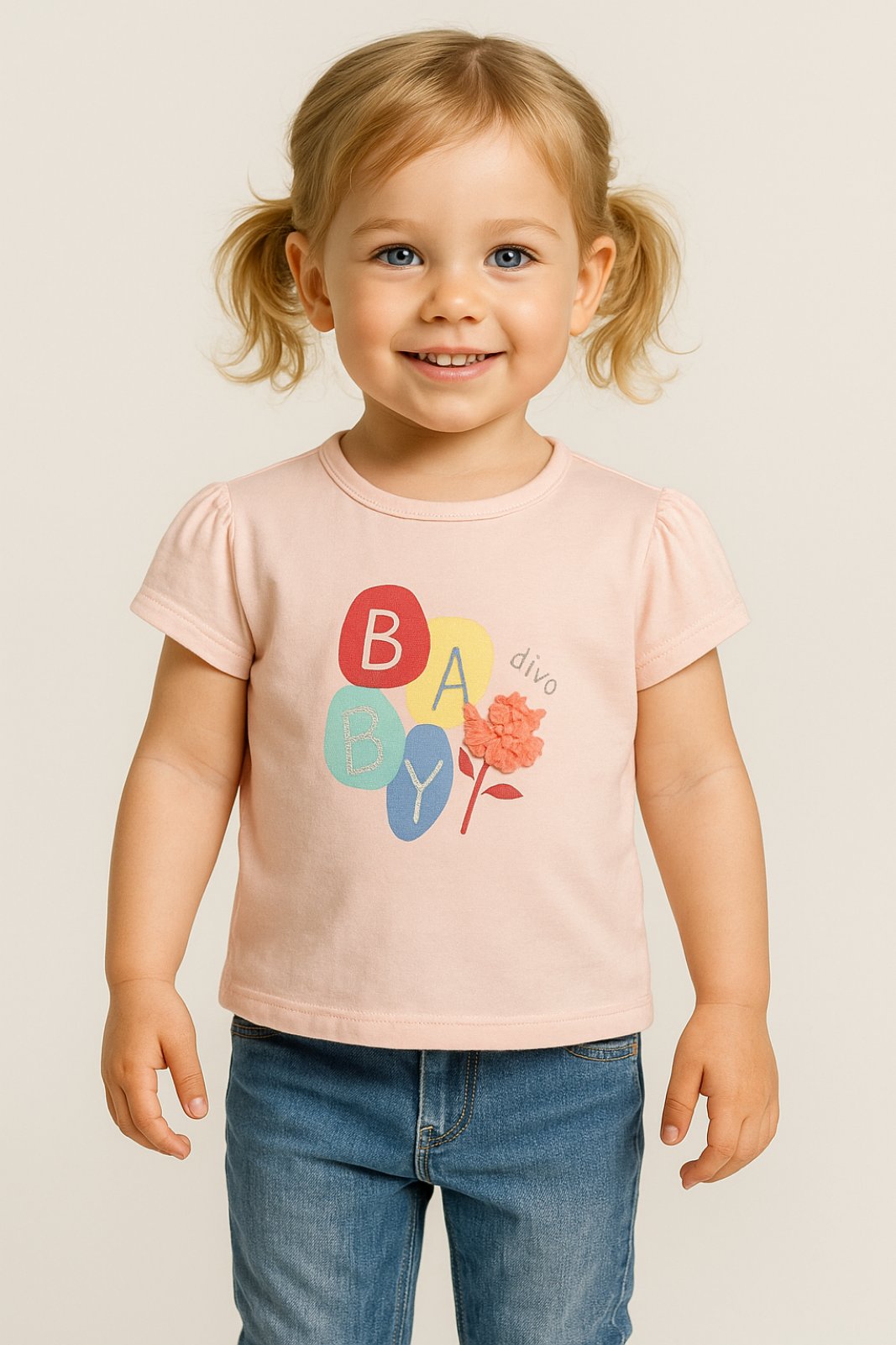Детска тениска момиче, розов цвят