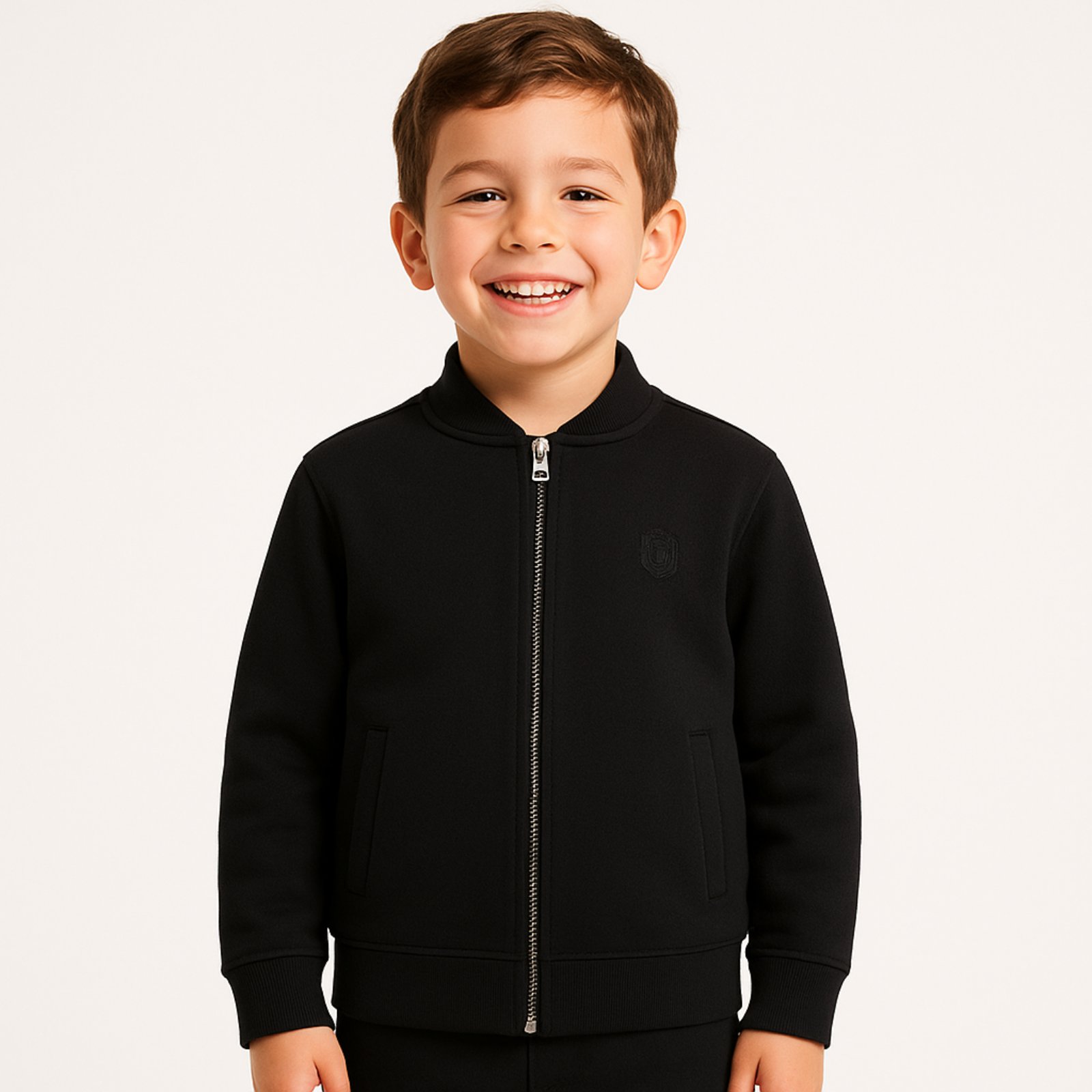 Детска жилетка, черен цвят