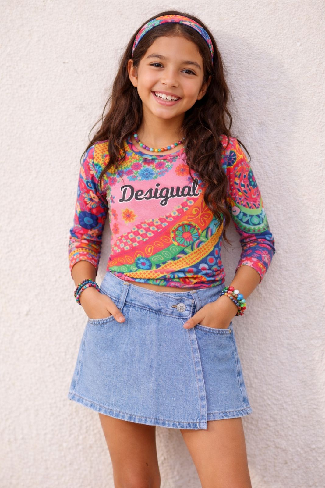 Детски, дънкови пола-панталонки, син цвят  