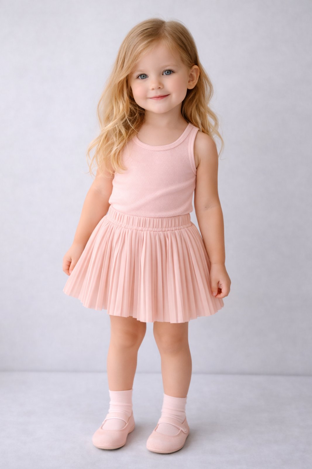  Детска пола, светло розов цвят