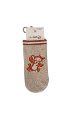 Бебешки чорапи с Тигър, бежов цвят 6/12м