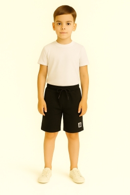 Детски къси панталонки за момче,в черен цвят 8/9г