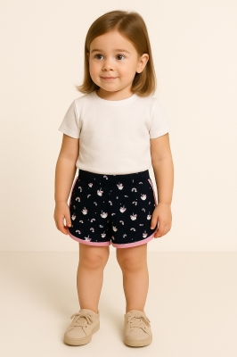 Детски къси панталонки момиче Мини Маус, син цвят 30м