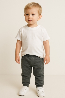 Детска долница, цвят сив меланж 2г