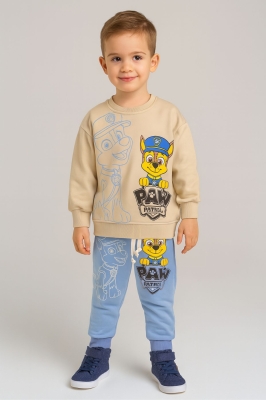 Детски комплект за момче с дълъг ръкав Пес Патрул , светло син цвят 4г