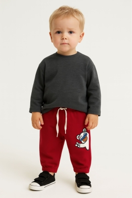 Детска долница за момче, червен цвят   4г