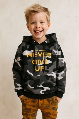 Детски суитшърт за момче, сив цвят  6г