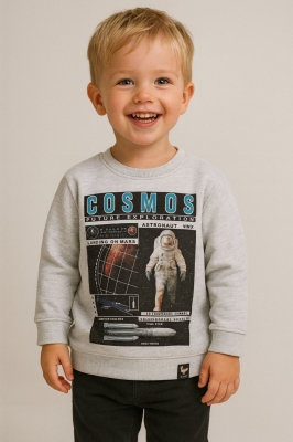 Детска блуза момче дълъг ръкав, сив цвят 5г