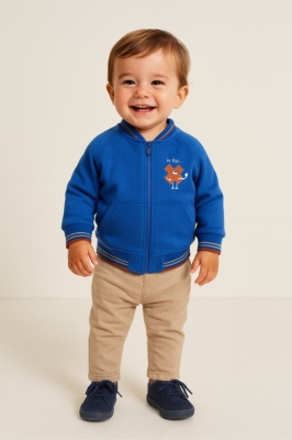 Детски суитшърт момче, син цвят 24/36м