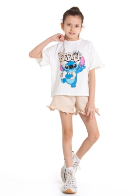 Детски комплект за момиче с къс ръкав Stitch,