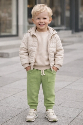 Детска долница за момче, зелен цвят 4г