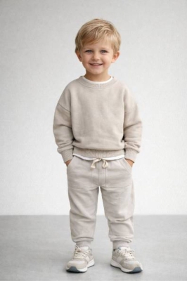 Детска долница за момче, сив цвят 4г