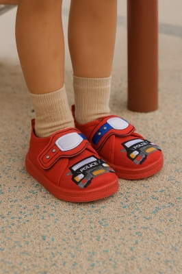 Детски пантофи момче, червен цвят 25