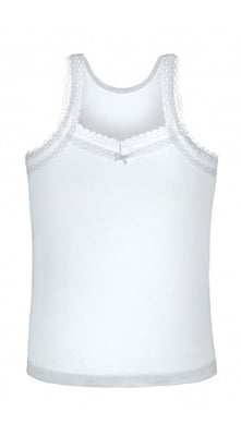 Детски потник за момиче, бял цвят 2/3г.