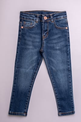 Детски дънки момиче , син цвят 3/4г