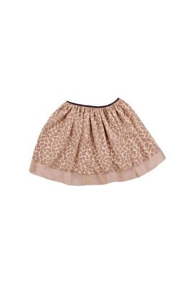 Детска пола с тюл, бежов цвят 11/12г