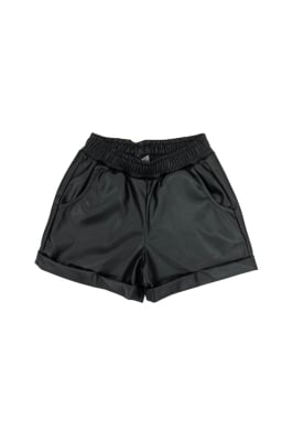 Детски кожени къси панталони за момиче,черен цвят 13/14г