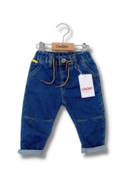 Бебешки дънки момче, син цвят 24/36м