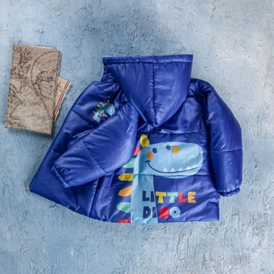 Детско яке момче с динозавър, син цвят 4г