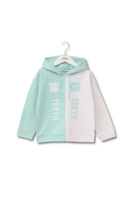Детски суитшърт Hoodie, цвят мента 5г