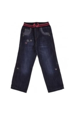 Детски дънки момиче , тъмно син цвят 2г