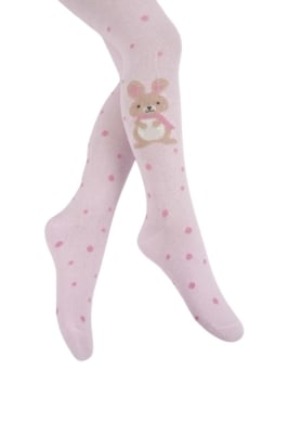 Детски чорапогащник момиче, розов цвят 1/2г