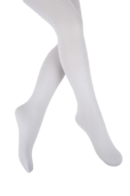 Детски чорапогащник момиче, бял цвят 5/6г