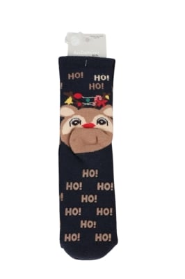 Детски чорапи Коледа, тъмно син цвят 7/8г