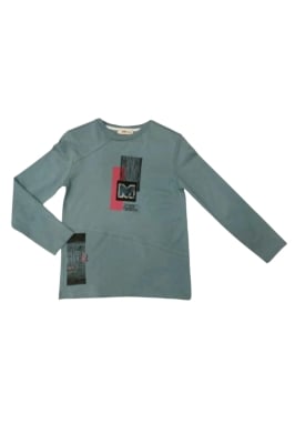 Детска блуза момче дълъг ръкав,син цвят 13/14г