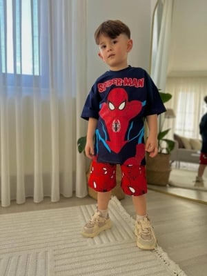 Детски комплект за момче Spiderman, червен цвят