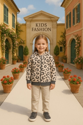 Детски суитшърт момиче, бежов цвят 6г